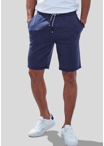 John Devin Herren Sweatshorts "weit geschnitten", blau, casual, Gr. XL, meliert, Sweatware, Obermaterial: 60% Baumwolle, 40% Polyester, Hosen, in