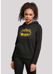 F4NT4STIC Damen Kapuzenpullover "DC Comics Batman Superheld Logo", schwarz, casual, Gr. XS, Obermaterial: 50% Baumwolle, 50% Polyester, Pullover,