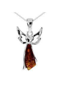 OSTSEE-SCHMUCK Damen Kette mit Anhänger "OSTSEE-SCHMUCK Kette mit Anhänger Engel Kette mit Anhänger Engel", 45cm, Silber 925 (Sterlingsilber), L: