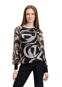 Betty Barclay Damen Kurzarmshirt "Betty Barclay Langarm-Shirt mit Plissee", schwarz, modisch, Gr. 36, Obermaterial: 95% Polyester, 5% Elasthan.