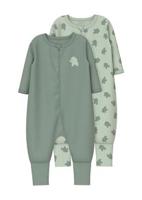 name it Kinder Schlafanzug "NBMNIGHTSUIT 2P ZIP FF SEA ELEPHANT NOOS", Gr. 86, blau, Jersey, Obermaterial: 100% Baumwolle, bedruckt, unifarben,