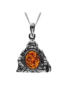 OSTSEE-SCHMUCK Damen Kette mit Anhänger "OSTSEE-SCHMUCK Kette mit Anhänger Buddha", 40cm, Silber 925 (Sterlingsilber), L: 40cm, silber, Silber 925