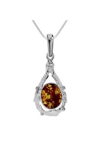 OSTSEE-SCHMUCK Damen Kette mit Anhänger "OSTSEE-SCHMUCK Kette mit Anhänger Fischland 34x14 mm", 42cm, Silber 925 (Sterlingsilber), L: 42cm, silber,