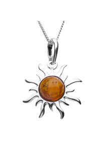 OSTSEE-SCHMUCK Damen Kette mit Anhänger "OSTSEE-SCHMUCK Kette mit Anhänger Sonne 25 mm", 42cm, Silber 925 (Sterlingsilber), L: 42cm, silber, Silber