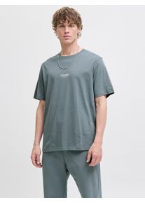 Jack & Jones JACK & JONES Herren T-Shirt "JJESOHO TEE SS CREW NECK NOOS", grau, modisch, Gr. XXXL, bedruckt, Single Jersey, Obermaterial: 100% Baumwolle, Shirts