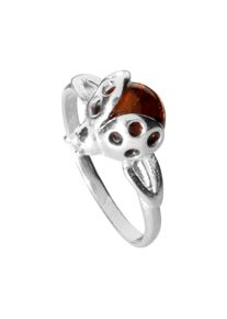 OSTSEE-SCHMUCK Damen Fingerring "OSTSEE-SCHMUCK Ring Marienkäfer Ring Marienkäfer", Gr. 50 (15,9), Silber 925 (Sterlingsilber), silber, Silber 925