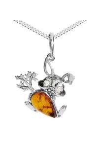 OSTSEE-SCHMUCK Damen Kette mit Anhänger "OSTSEE-SCHMUCK Kette mit Anhänger Hase mit Möhre", 42cm, Silber 925 (Sterlingsilber), L: 42cm, silber,