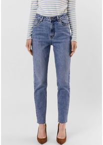 Véro Moda VERO MODA Damen Straight-Jeans "VMBRENDA", blau, modisch, Gr. 27, Denim/Jeans, Obermaterial: 99% Baumwolle, 1% Elasthan, Jeans