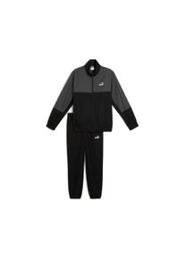 Puma Herren Jogginganzug "WOVEN COLORBLOCK TRACKSUIT", schwarz, sportlich, Gr. L, bedruckt, Twill, Obermaterial: 100% Polyester, Sportanzüge