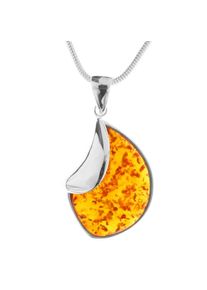 OSTSEE-SCHMUCK Damen Kette mit Anhänger "OSTSEE-SCHMUCK Kette mit Anhänger Jula 37 mm", 42cm, Silber 925 (Sterlingsilber), L: 42cm, silber, Silber