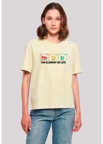 F4NT4STIC Damen T-Shirt "Mothers Day Minimalist Periodic Table Geeky Mom", gelb, casual, Gr. XL, Obermaterial: 100% Baumwolle, Shirts, Premium