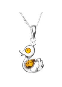 OSTSEE-SCHMUCK Damen Kette mit Anhänger "OSTSEE-SCHMUCK Kette mit Anhänger Entchen", 40cm, Silber 925 (Sterlingsilber), L: 40cm, silber, Silber 925