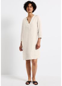 Street One Damen Sommerkleidmoonstone sand, casual, Gr. 44, unifarben, Stoff, 100% Leinen, Kleider, mit Eingrifftaschen