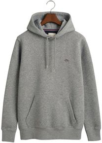 Gant Herren Hoodie "REG SHIELD HOODIE", grau, casual, Gr. XXL, meliert, Sweatware, Obermaterial: 80% Baumwolle, 20% Polyester, Sweatshirts, mit