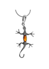 OSTSEE-SCHMUCK Damen Kette mit Anhänger "OSTSEE-SCHMUCK Kette mit Anhänger Salamander", 42cm, Silber 925 (Sterlingsilber), L: 42cm, silber, Silber