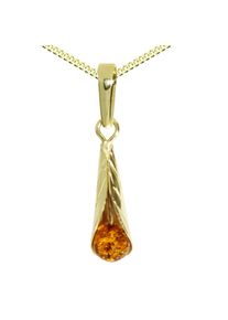 OSTSEE-SCHMUCK Damen Kette mit Anhänger "OSTSEE-SCHMUCK Kette mit Anhänger Blütenkelch", 42cm, Gelbgold 333, L: 42cm, gold, Gelbgold 333, Halsketten