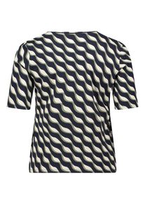 Betty Barclay Damen Kurzarmshirt "Betty Barclay Basic Shirt mit Rippenstruktur", bunt, casual, Gr. 40, Rippware, Obermaterial: 95% Baumwolle, 5%