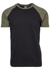 Urban Classics Herren T-Shirt "Urban Classics Herren Raglan Contrast Tee", schwarz, casual, Gr. XXXL, mehrfarbig, 100% Baumwolle, Shirts