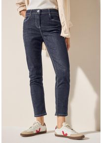 Cecil Damen 5-Pocket-Jeans "Style Vicky", blau, casual, Gr. 30, unifarben, Denim/Jeans, Obermaterial: 77% Baumwolle, 20% Polyester, 3% Elasthan, Jeans