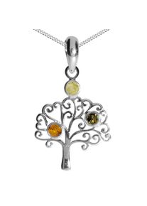 OSTSEE-SCHMUCK Damen Kette mit Anhänger "OSTSEE-SCHMUCK Kette mit Anhänger Lebensbaum", 45cm, Silber 925 (Sterlingsilber), L: 42cm, silber, Silber