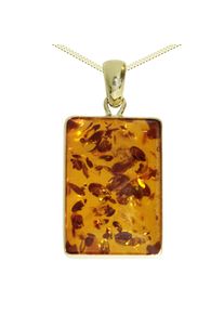 OSTSEE-SCHMUCK Damen Kette mit Anhänger "OSTSEE-SCHMUCK Kette mit Anhänger Classic 22x15", 42cm, Gelbgold 333, L: 42cm, gold, Gelbgold 333, Halsketten