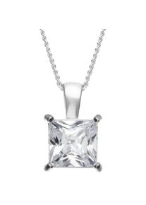 OSTSEE-SCHMUCK Damen Kette mit Anhänger "OSTSEE-SCHMUCK Kette mit Anhänger Folina 8 x 8 mm", 40cm, Silber 925 (Sterlingsilber), L: 40cm, silber,