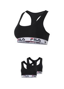 Fila Damen Bustier "WOMAN BUSTIER", Gr. L, schwarz, Obermaterial: 95% Baumwolle, 5% Elasthan, unifarben, sportlich, BHs, ohne Polsterung und ohne