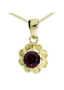 OSTSEE-SCHMUCK Damen Kette mit Anhänger "OSTSEE-SCHMUCK Kette mit Anhänger Pia 6 mm", 42cm, Gelbgold 333, L: 42cm, gold, Gelbgold 333, Halsketten