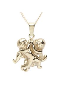 OSTSEE-SCHMUCK Damen Kette mit Anhänger "OSTSEE-SCHMUCK Kette mit Anhänger Tierkreiszeichen Zwillinge", 42cm, Gelbgold 333, L: 42cm, gold, Gelbgold