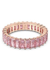 Swarovski Damen Fingerring "Schmuck Geschenk Matrix Ring", 55, Metall, 4,7mm, rosa, Metall, Fingerringe, mit Swarovski Zirkonia (synth.)