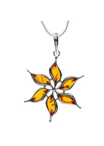 OSTSEE-SCHMUCK Damen Kette mit Anhänger "OSTSEE-SCHMUCK Kette mit Anhänger Blüte Kette mit Anhänger Blüte", 42cm, Silber 925 (Sterlingsilber), L: