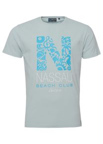NASSAU BEACH Herren T-Shirt "NB231046", blau, Gr. XL, 100% Baumwolle, Shirts