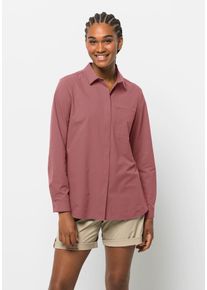 Jack Wolfskin Damen Outdoorbluse "LIGHT WANDER LS SHIRT W", rot, Gr. S, OBERSTOFF 100% POLYESTER, Blusen