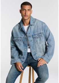 HUGO BLUE Herren Jeansjacke "Kirkby", blau, casual, Gr. XXL, unifarben, Denim/Jeans, Obermaterial: 100% Baumwolle, Jacken, loose fit,