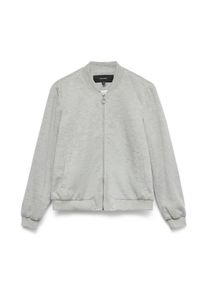 Véro Moda VERO MODA Damen Bomberjacke "VMKIMIKO LS SHORT JERSEY BOMBER NOOS", grau, modisch, Gr. XL, unifarben, Jersey, Obermaterial: 88% Polyester, 12%