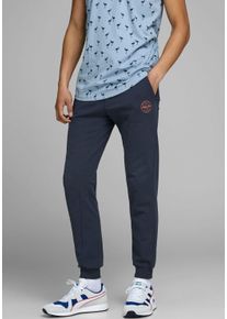 Jack & Jones JACK & JONES Herren Sweathose "Gordon Shark Sweat Pants", blau, modisch, Gr. L, Obermaterial: 100% Baumwolle, Hosen