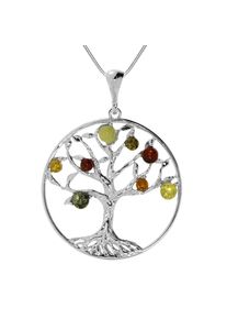 OSTSEE-SCHMUCK Damen Kette mit Anhänger "OSTSEE-SCHMUCK Kette mit Anhänger Lebensbaum 35 mm", 42cm, Silber 925 (Sterlingsilber), L: 42cm, silber,