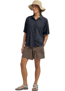 Jack Wolfskin Damen Kurzarmhemd "SIERRA QUEST SS SHIRT W", blau, sportlich, Gr. XS, Obermaterial: 100% Polyester, Hemden, Atmungsaktiv,