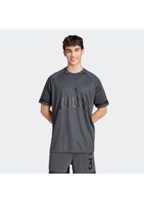 Herren T-Shirt "M US SPORT TEE", grau, sportlich, Gr. L, adidas Sportswear, Obermaterial: 100% Polyester, Shirts