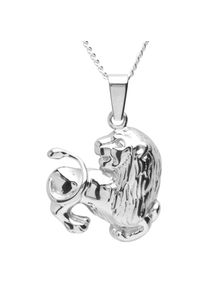 OSTSEE-SCHMUCK Damen Kette mit Anhänger "OSTSEE-SCHMUCK Kette mit Anhänger Tierkreiszeichen Löwe", 42cm, Silber 925 (Sterlingsilber), L: 42cm,