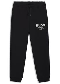 HUGO BLUE Herren Jogginghose "Nevez", schwarz, casual, Gr. M, unifarben, Sweatware, Obermaterial: 100% Baumwolle, Hosen, mit Beinbündchen und