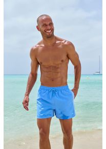 H.I.S. H.I.S Herren Badeshorts, blau, Gr. M, unifarben, kontrastfarbene Details, Recycling-Polyester, Badehosen