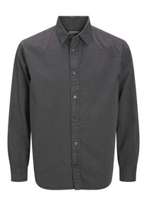 Jack & Jones JACK & JONES Herren Langarmhemd "JJECHARGE FADED SHIRT LS NOOS", schwarz, modisch, Gr. S, unifarben, Web, Obermaterial: 100% Baumwolle, Hemden