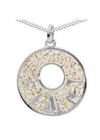 OSTSEE-SCHMUCK Damen Kette mit Anhänger "OSTSEE-SCHMUCK Kette mit Anhänger Fischland-Darß-Zingst", 45cm, Silber 925 (Sterlingsilber), L: 42cm,