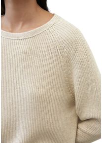Marc O'Polo MARC O'POLO Damen Rundhalspullover, beige, casual, Gr. XS, meliert, Strick, Obermaterial: 97% Baumwolle, 3% Elasthan, Pullover, im festem
