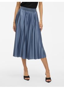 Vila Damen Plisseerock "VINITBAN SKIRT - NOOS", blau, modisch, Gr. XL, unifarben, Web, Obermaterial: 96% Polyester, 4% Elasthan, Röcke