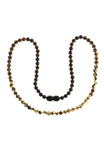 OSTSEE-SCHMUCK Damen Gliederkette "OSTSEE-SCHMUCK Kette Kugel 5 mm Kette Kugel 5 mm", 42cm, Bernstein, L: 42cm, grün, Bernstein, Halsketten