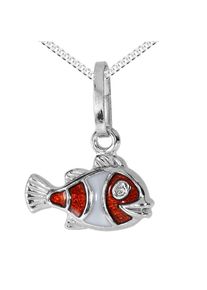 OSTSEE-SCHMUCK Damen Kette mit Anhänger "OSTSEE-SCHMUCK Kette mit Anhänger kleiner Fisch", 40cm, Silber 925 (Sterlingsilber), L: 40cm, silber, Silber