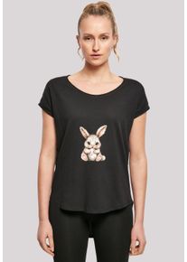 F4NT4STIC Damen T-Shirt "Niedlicher Osterhase mit Ei", schwarz, casual, Gr. XS, Obermaterial: 100% Baumwolle, Shirts, Premium Qualität