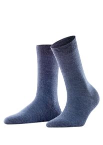 Falke Damen Socken "Softmerino", Gr. 39dunkelblau meliert, Materialmix, unifarben, Socken, wärmend, hohe Feuchtigkeitsaufnahme, atmungsaktiv,